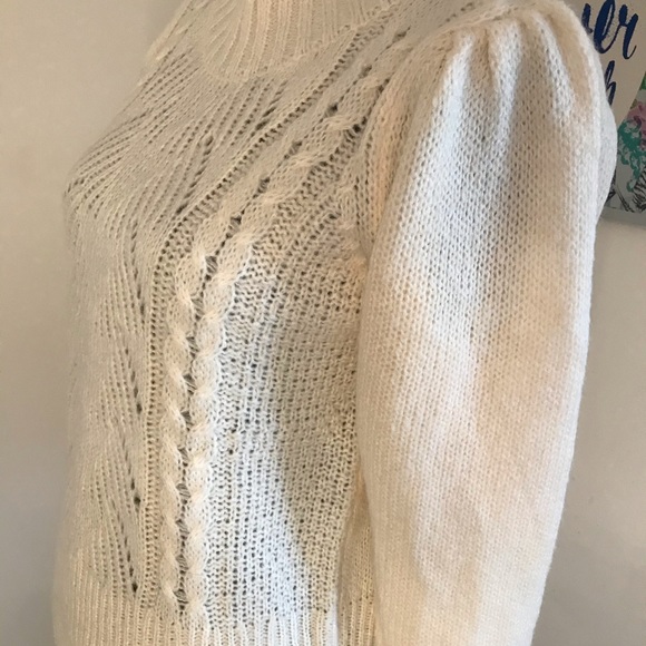 Cream LILY Morgan Ruffled shoulder Sweater - Picture 4 of 7